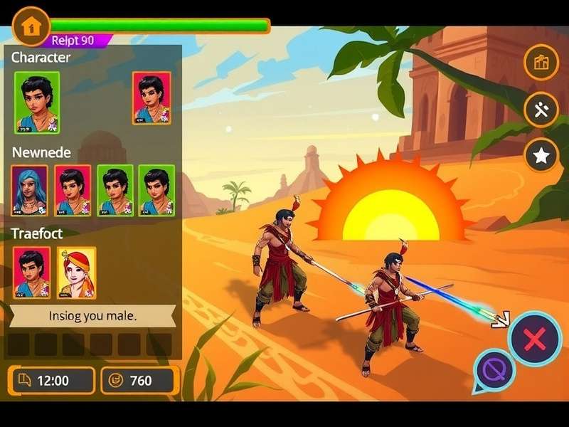 Character customization screen in Margao Legendary Quest